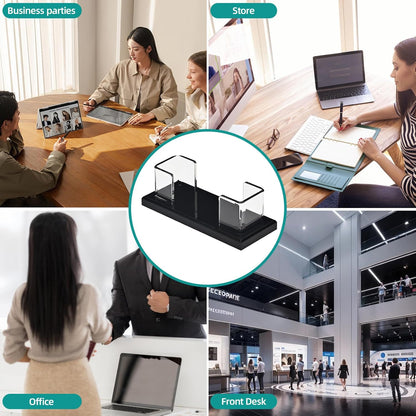 Business Card Holder for Desk，Acrylic Business Card Display Stand,Multiple Business Card Holders for Office, Exhibition, Home, Restaurant (slot 1)