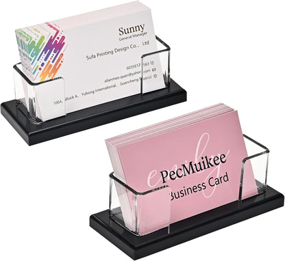 Business Card Holder for Desk，Acrylic Business Card Display Stand,Multiple Business Card Holders for Office, Exhibition, Home, Restaurant (slot 1)