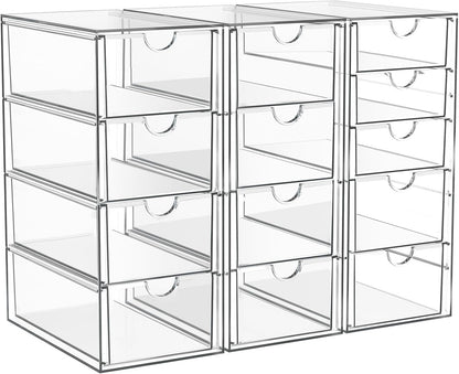 ARSTPEOE Acrylic 13-Drawer Storage & Makeup Organizer for Desk, Bath