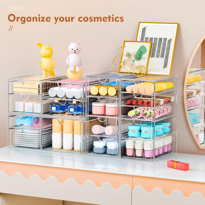 ARSTPEOE Acrylic 13-Drawer Storage & Makeup Organizer for Desk, Bath