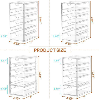 ARSTPEOE Acrylic 13-Drawer Storage & Makeup Organizer for Desk, Bath