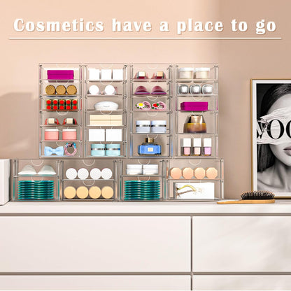 ARSTPEOE Acrylic 13-Drawer Storage & Makeup Organizer for Desk, Bath