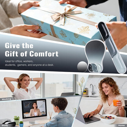 Ospelelf Mouse Pad with Wrist Rest Set Gel Ergonomic Keyboard Wrist Support Anti-Slip Rubber Bottom Office Women Desk Accessories for Computer, Laptop and Gaming, Black and Grey