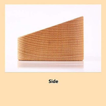 Wooden Business Card Holder for Desk, 3 Card Slots Business Card Display Holder Stand