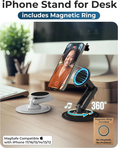 Cooper Mag360 Magnetic Phone Stand for Desk, MagSafe Stand for iPhone 17