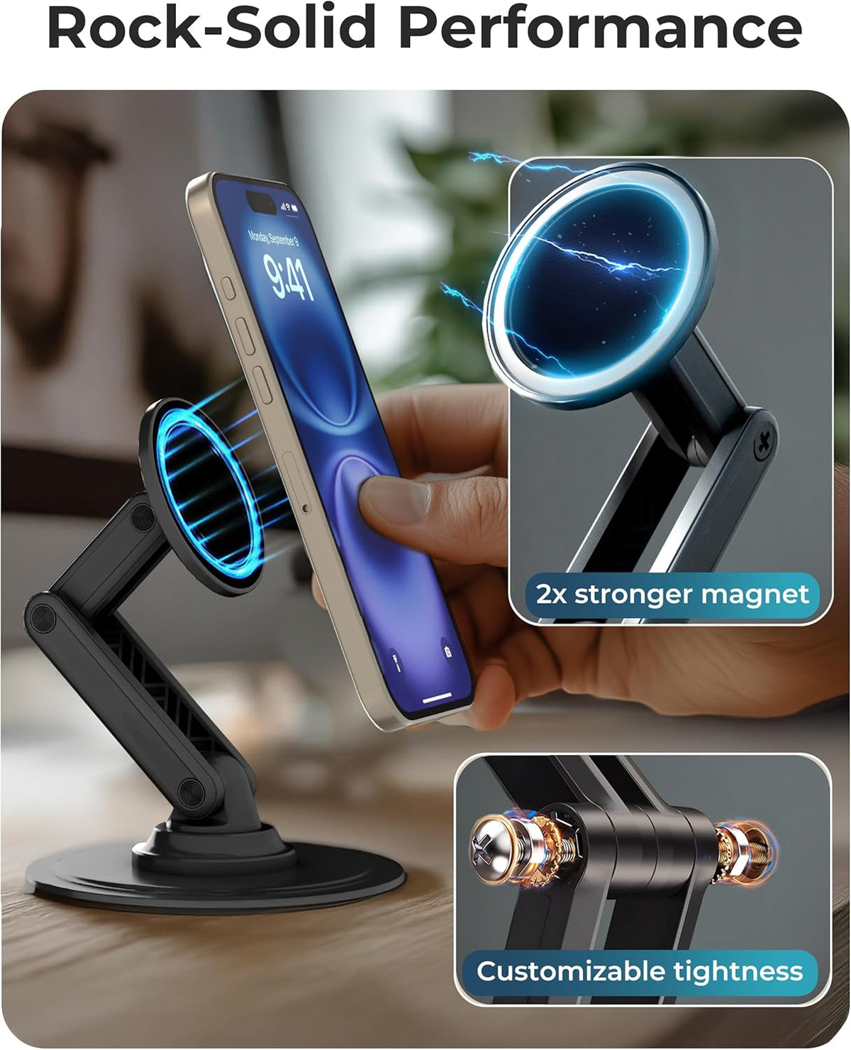 Cooper Mag360 Magnetic Phone Stand for Desk, MagSafe Stand for iPhone 17