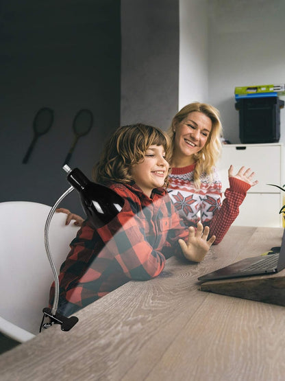 Desk lamp Eye-Caring Table Lamps, 360°Rotation Gooseneck Clip Lamp