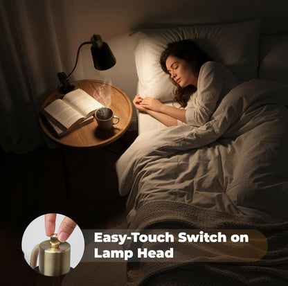 Desk lamp Eye-Caring Table Lamps, 360°Rotation Gooseneck Clip Lamp
