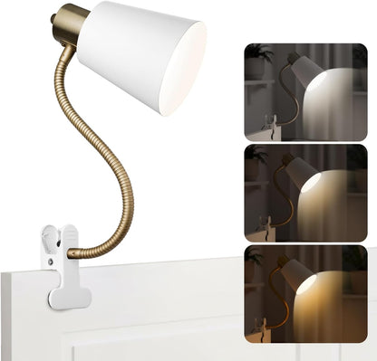 Desk lamp Eye-Caring Table Lamps, 360°Rotation Gooseneck Clip Lamp
