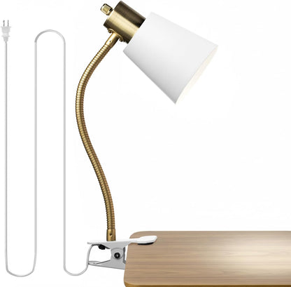 Desk lamp Eye-Caring Table Lamps, 360°Rotation Gooseneck Clip Lamp