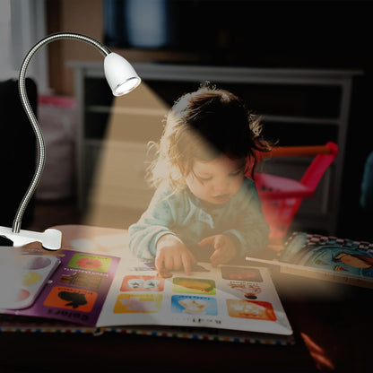 Desk lamp Eye-Caring Table Lamps, 360°Rotation Gooseneck Clip Lamp