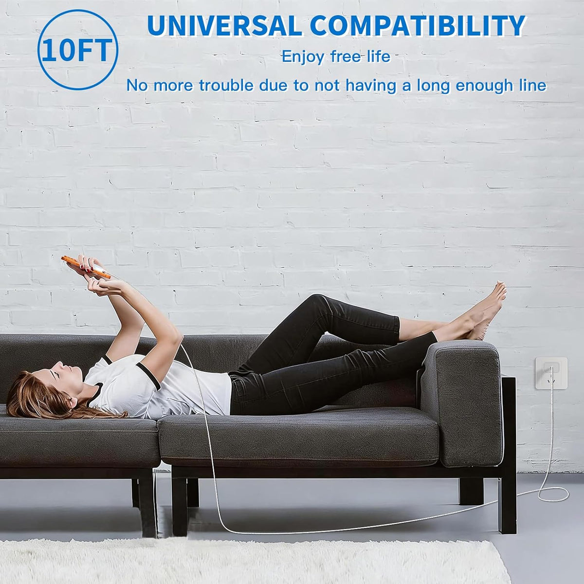 [Apple Certified] Magnetic Wireless Charger, 10FT Long 25W iPhone Magsafe Charger Fast Phone Charging Pad Wireless Magnetic Braid Cable Charge for iPhone 17/17 Pro/17 Pro Max/Air/16 ProMax/15/14/13/12
