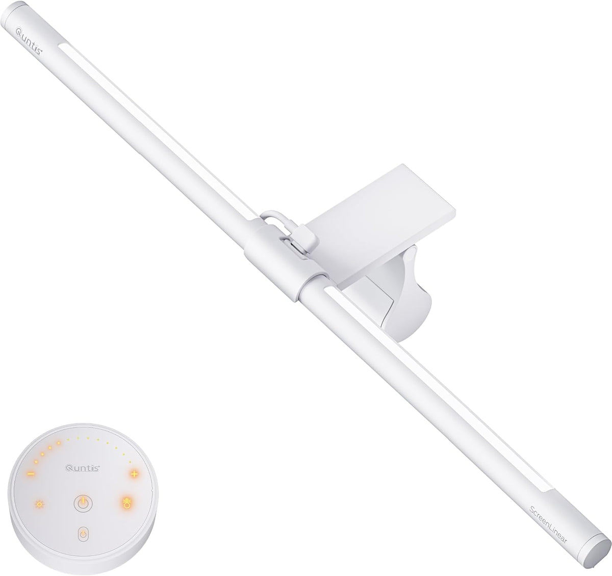 White Monitor Light Bar with Backlight, Desk Light with Remote