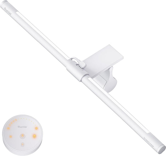 White Monitor Light Bar with Backlight, Desk Light with Remote