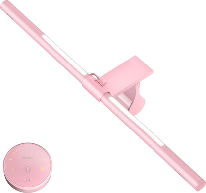 White Monitor Light Bar with Backlight, Desk Light with Remote