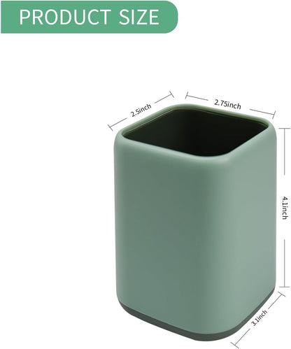 Pencil Holder, Pen Cup Makeup Brush Holder, Desktop Organizer Storage Case Scandinavian Design Stationery for School Home Office Supplies (Green)