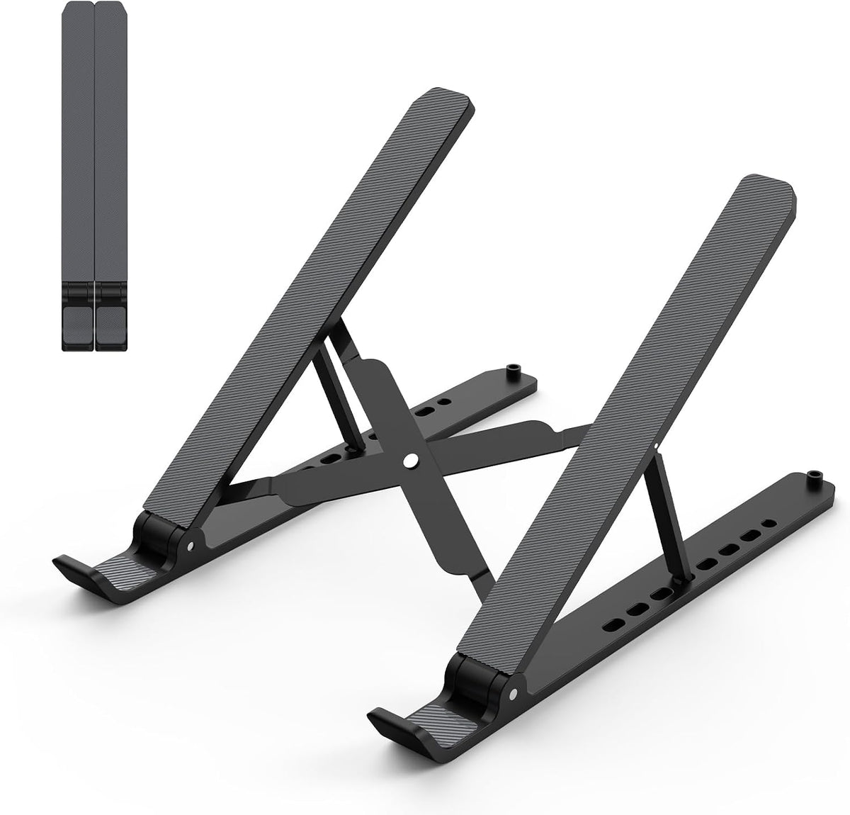 Laptop Stand for Desk, Adjustable Laptop Riser, Black