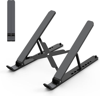 Laptop Stand for Desk, Adjustable Laptop Riser, Black