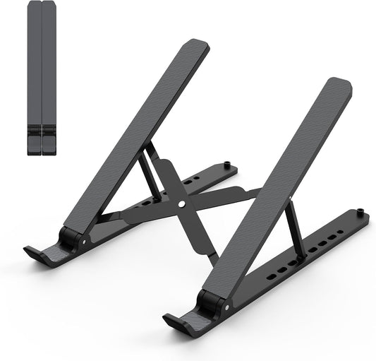 Laptop Stand for Desk, Adjustable Laptop Riser, Black