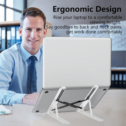 Laptop Stand for Desk, Adjustable Laptop Riser, Black