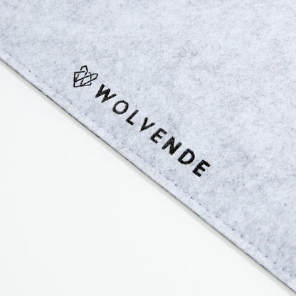 Premium Felt Desk Mat | Large 15.75" x 36" | Multifunctional Desk Pad for Home Office | Light Gray
