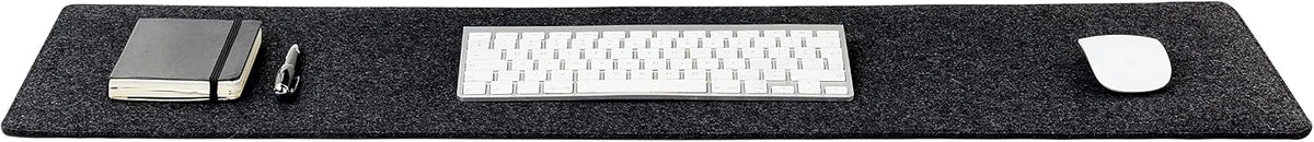 Premium Felt Desk Mat | Large 15.75" x 36" | Multifunctional Desk Pad for Home Office | Light Gray