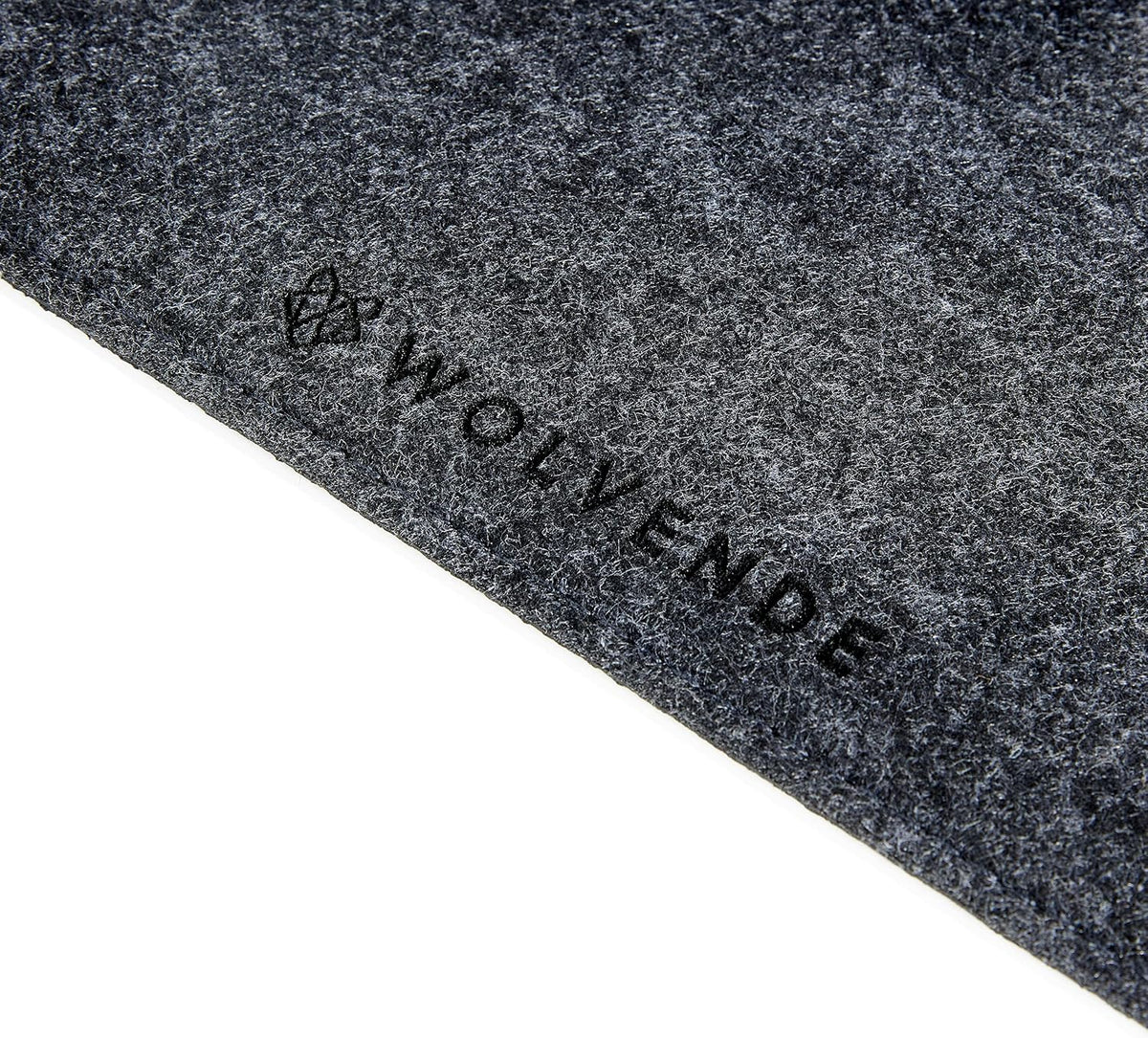 Premium Felt Desk Mat | Large 15.75" x 36" | Multifunctional Desk Pad for Home Office | Light Gray
