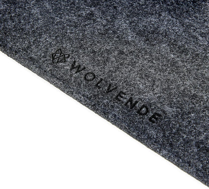 Premium Felt Desk Mat | Large 15.75" x 36" | Multifunctional Desk Pad for Home Office | Light Gray