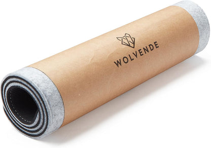 Premium Felt Desk Mat | Large 15.75" x 36" | Multifunctional Desk Pad for Home Office | Light Gray