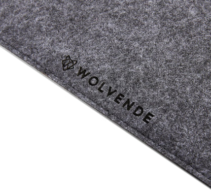 Premium Felt Desk Mat | Large 15.75" x 36" | Multifunctional Desk Pad for Home Office | Light Gray