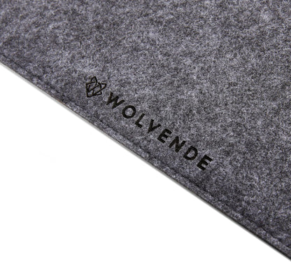 Premium Felt Desk Mat | Large 15.75" x 36" | Multifunctional Desk Pad for Home Office | Light Gray
