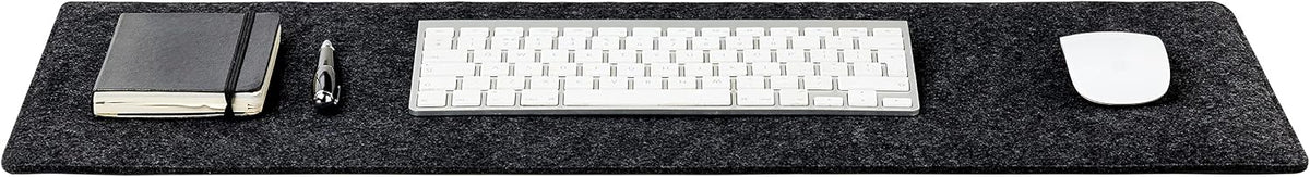 Premium Felt Desk Mat | Large 15.75" x 36" | Multifunctional Desk Pad for Home Office | Light Gray