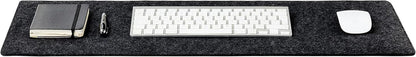Premium Felt Desk Mat | Large 15.75" x 36" | Multifunctional Desk Pad for Home Office | Light Gray