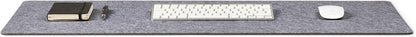 Premium Felt Desk Mat | Large 15.75" x 36" | Multifunctional Desk Pad for Home Office | Light Gray