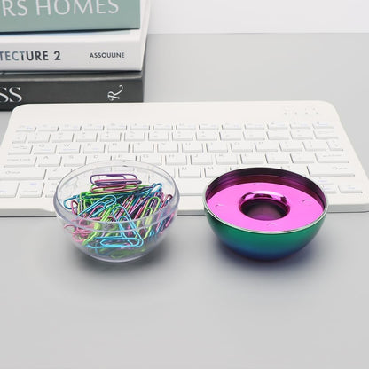 Rose Gold Paper Clip Holder Dispenser & 100 Paper Clips