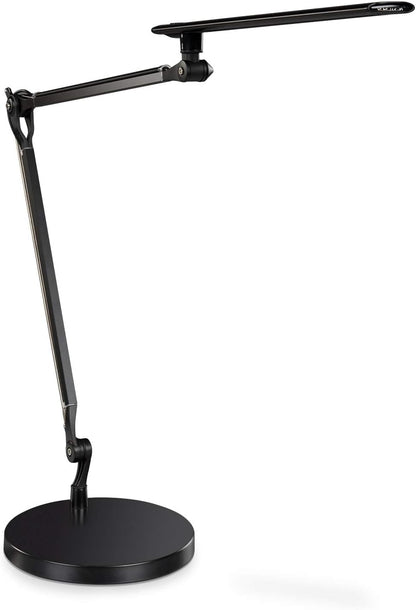 E7 LED Desk Lamp with Clamp - Adjustable 3 Color Modes, Dimmable Black Architect Light for Standing Desk, Home Office, Dual Monitor Computer Work