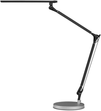 E7 LED Desk Lamp with Clamp - Adjustable 3 Color Modes, Dimmable Black Architect Light for Standing Desk, Home Office, Dual Monitor Computer Work