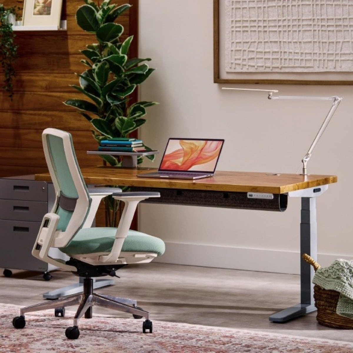 E7 LED Desk Lamp with Clamp - Adjustable 3 Color Modes, Dimmable Black Architect Light for Standing Desk, Home Office, Dual Monitor Computer Work