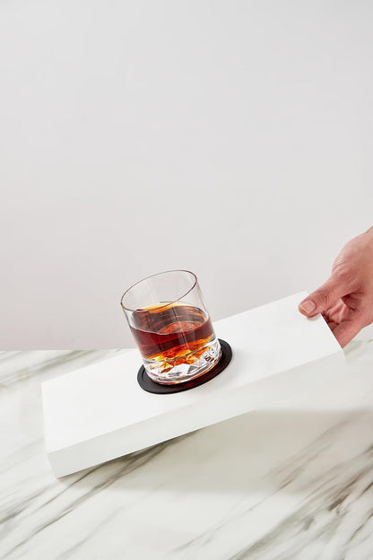 Silicone Coasters Set of 6, Premium Drink Coaster with Holder, Non-Slip, Non-Stick, Dishwasher Safe, Perfect for Hot and Cold Drinks, Protect Your Desks and Tables(6 Black)