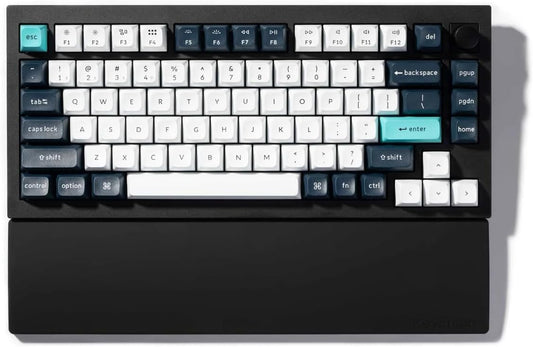 Silicone Wrist & Palm Rest, 12.89" Length – Supports 75% Compact Keyboard Series V1/V2/Q1/Q2/Q9 & Lemokey P1 (Pro/Max/HE) – Anti-Slip Base – Smooth & Washable - Black