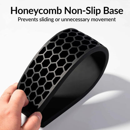Silicone Wrist & Palm Rest, 12.89" Length – Supports 75% Compact Keyboard Series V1/V2/Q1/Q2/Q9 & Lemokey P1 (Pro/Max/HE) – Anti-Slip Base – Smooth & Washable - Black