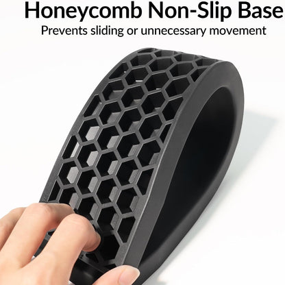 Silicone Wrist & Palm Rest, 12.89" Length – Supports 75% Compact Keyboard Series V1/V2/Q1/Q2/Q9 & Lemokey P1 (Pro/Max/HE) – Anti-Slip Base – Smooth & Washable - Black