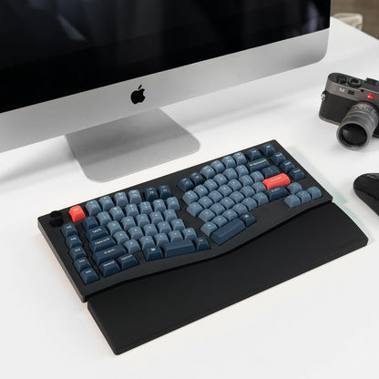 Silicone Wrist & Palm Rest, 12.89" Length – Supports 75% Compact Keyboard Series V1/V2/Q1/Q2/Q9 & Lemokey P1 (Pro/Max/HE) – Anti-Slip Base – Smooth & Washable - Black