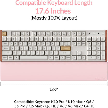 Silicone Wrist & Palm Rest, 12.89" Length – Supports 75% Compact Keyboard Series V1/V2/Q1/Q2/Q9 & Lemokey P1 (Pro/Max/HE) – Anti-Slip Base – Smooth & Washable - Black