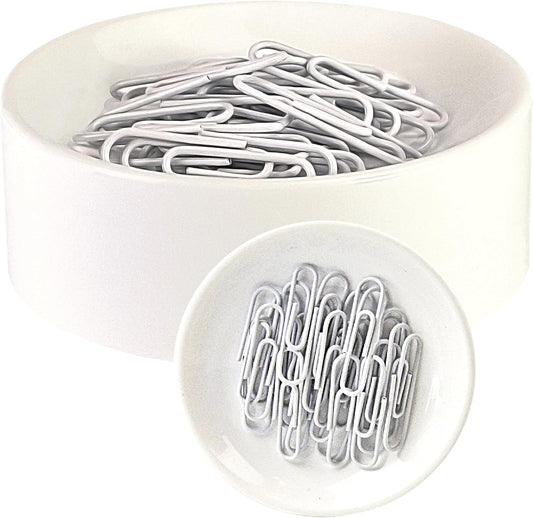 Inc. Clipwell Magnetic Paper Clip Holder - Easy Toss & Pick-Up - Holds Various Metal Parts - Powerful Sweep-Up Magnet - Ideal Locker Accessory & Home & Office Organizer - White