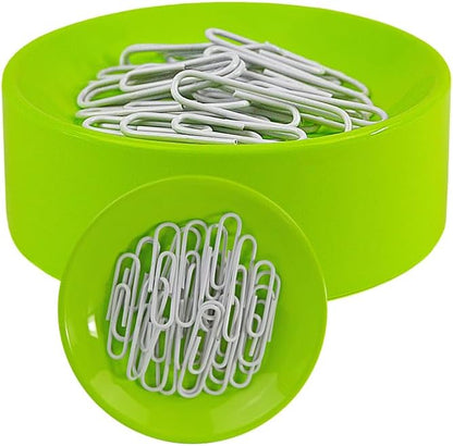 Inc. Clipwell Magnetic Paper Clip Holder - Easy Toss & Pick-Up - Holds Various Metal Parts - Powerful Sweep-Up Magnet - Ideal Locker Accessory & Home & Office Organizer - White