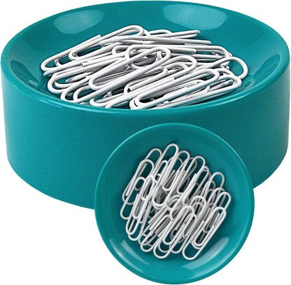 Inc. Clipwell Magnetic Paper Clip Holder - Easy Toss & Pick-Up - Holds Various Metal Parts - Powerful Sweep-Up Magnet - Ideal Locker Accessory & Home & Office Organizer - White