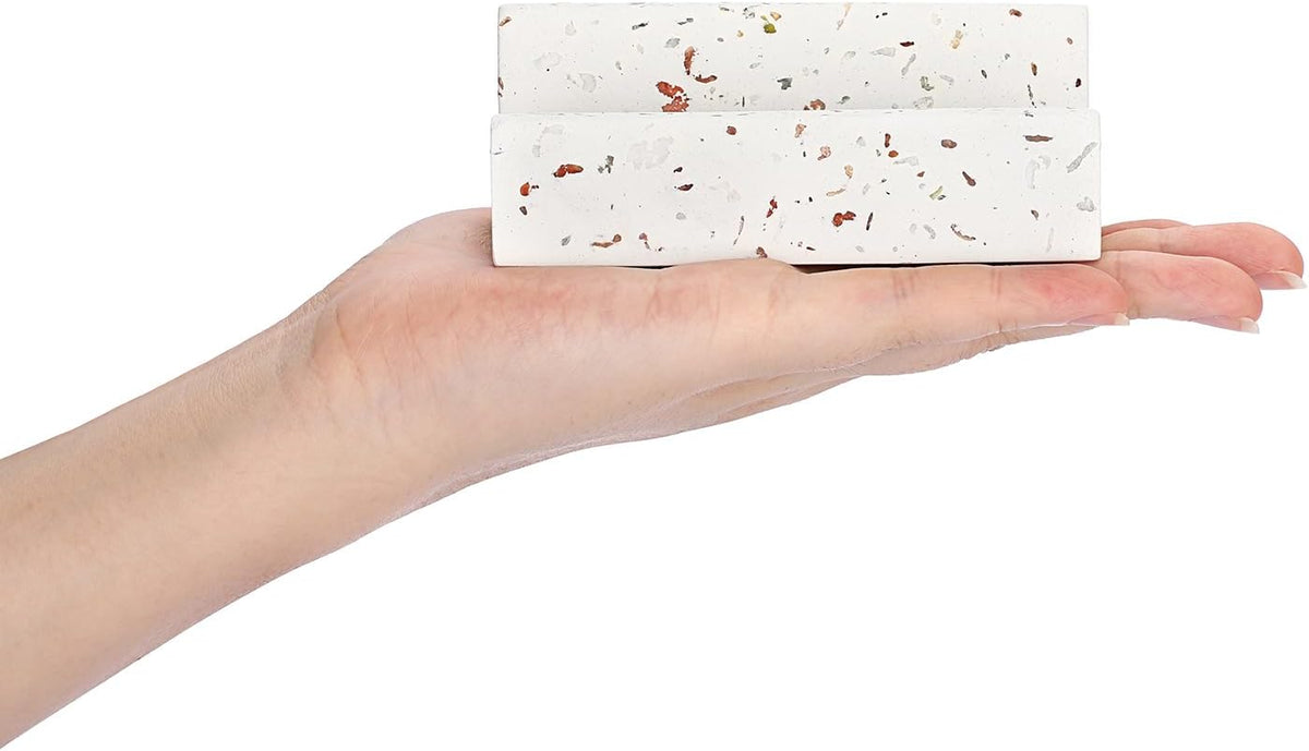 Business Card Holder for Desk Terrazzo Business Card Display Stand