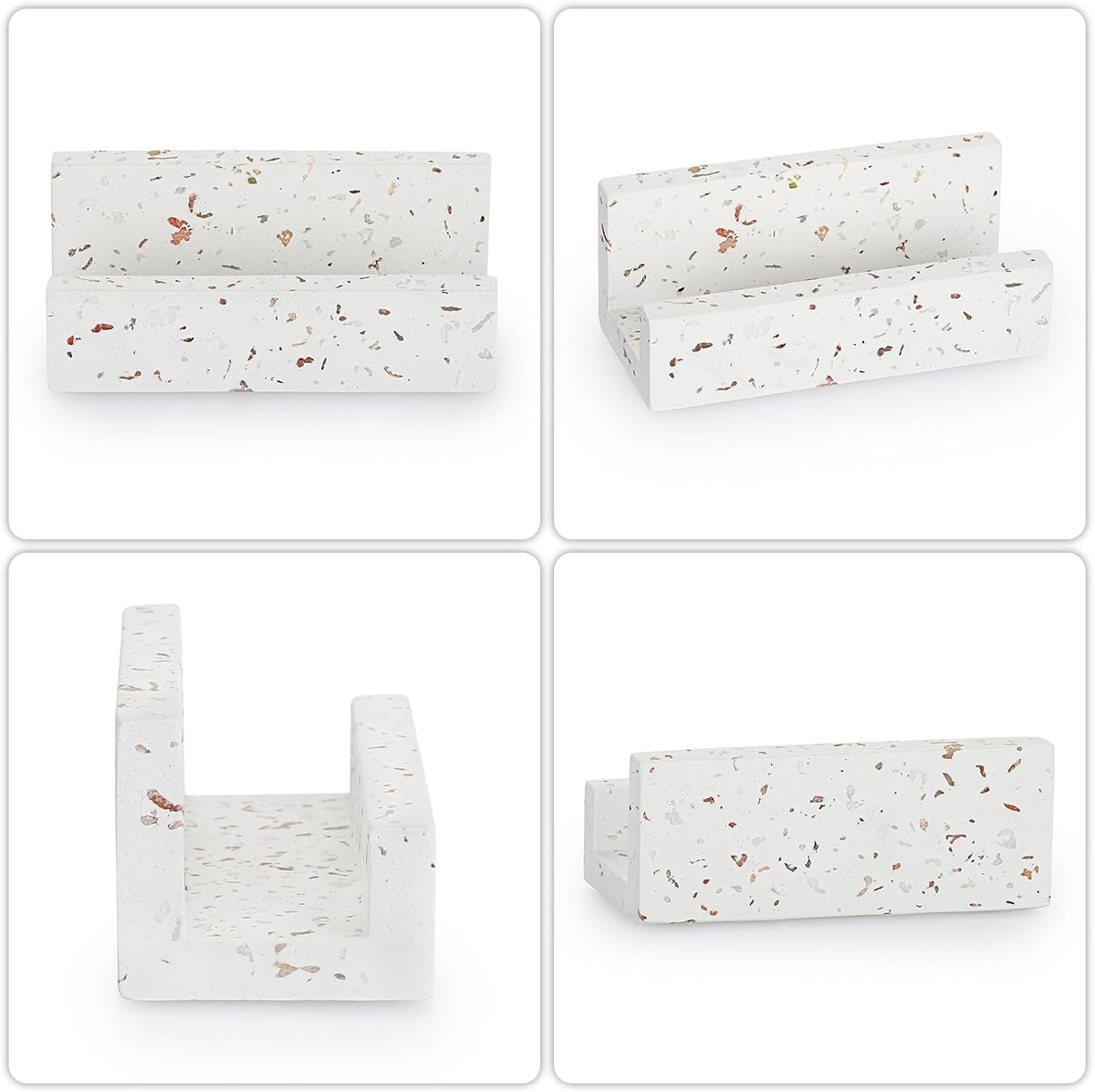 Business Card Holder for Desk Terrazzo Business Card Display Stand