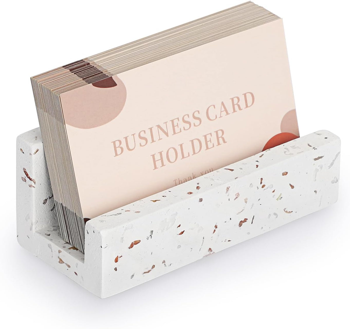 Business Card Holder for Desk Terrazzo Business Card Display Stand